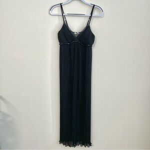 Flora Mesh Black Maxi Slip Dress